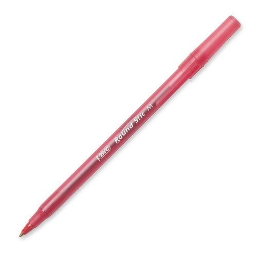 BIC Round Stic Ball Pen, Medium Point , 1.0 mm, 12 Pens